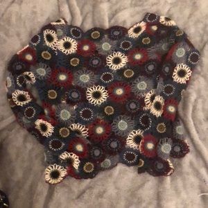 Vintage crochet flower top